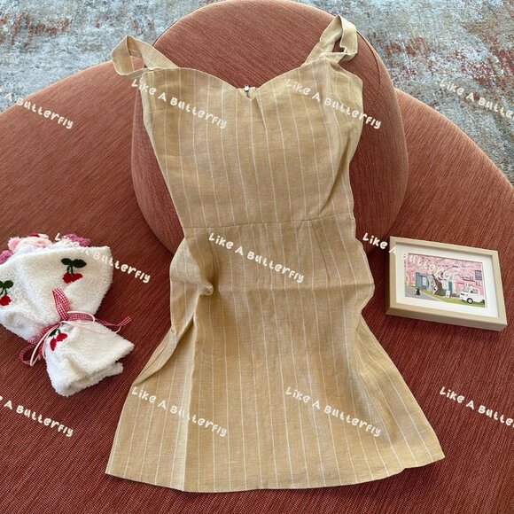 Reformation Miso Linen Dress - Yellow - Picture 2 of 10